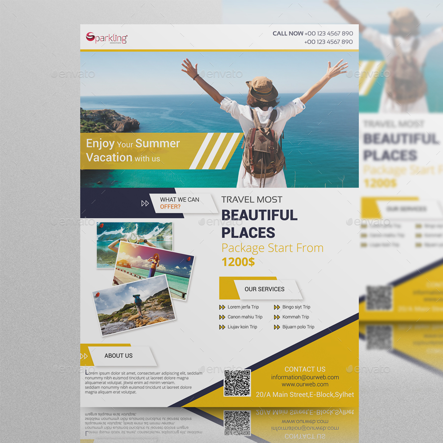 travel flyer design graphicriver